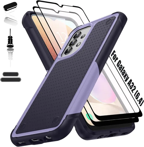 Miniatura 10 de Funda resistente para Galaxy A32 4G de 6.4 pulgadas, agarre texturizado antideslizante, resistente a caídas