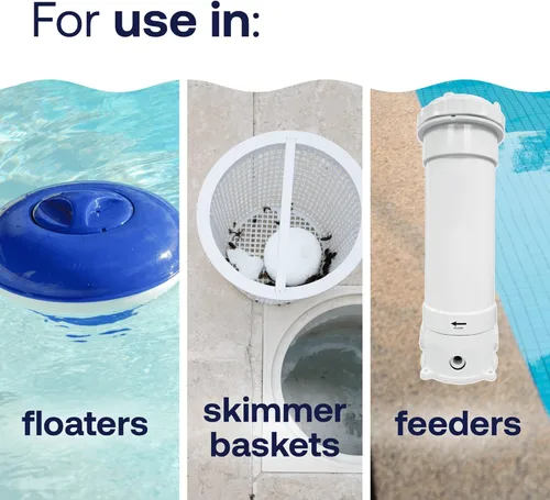 Miniatura 4 de HTH 42055 Pool Care - Tabletas de cloro avanzadas de 3 pulgadas, desinfectante de piscina con clarificador y algicida, destruye bacterias y algas