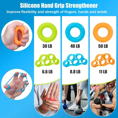 Miniatura 6 de PAHTTO Barra de resistencia flexible para terapia física, barra de torsión de ejercicio de resistencia para codo de tenis, alivio del dolor