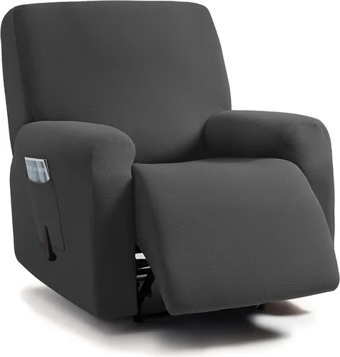 Miniatura 41 de ULTICOR - Juego de 8 fundas para sofá reclinable de jacquard, fundas elásticas para sofá reclinable para 3 cojines, fundas gruesas, suaves y Gris