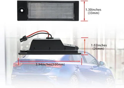 Miniatura 8 de Conjunto de luz LED de matrícula para Kia Forte Sedan 2019 2020 2021 2022 2023, repuesto OEM 6000K xenón blanco 18-SMD sin errores luces LED