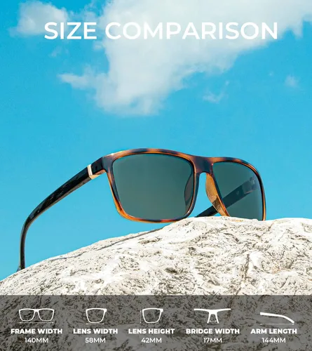 Miniatura 3 de KALIYADI Lentes de sol polarizados para hombres y mujeres, lentes de sol polarizados con protección UV para conducir, pescar y jugar golf