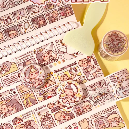 Miniatura 23 de Alideco - Cintas adhesivas decorativas pequeñas de mochi washi, ideales para suministros de diario, manualidades, álbum de recortes, bricolaje