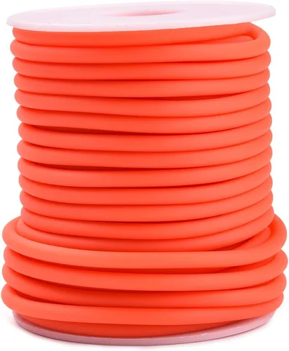 Miniatura 24 de FASHEWELRY 3 rollos de cables de goma huecos para tejer, cable de peluquero de 0.079 pulgadas (0.079 in), cables de silicona para tejer puntada