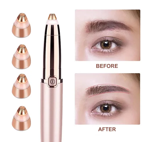 Miniatura 5 de Paquete de 4 cabezales de repuesto impecables, herramienta de repuesto para quitar el vello facial para mujeres, acabado suave facial con cepillo