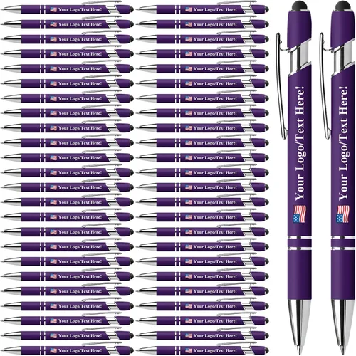 Miniatura 8 de Bolígrafos personalizados con lápiz capacitivo, bolígrafos personalizados impresos con tu logotipo o mensaje, ideales para regalos, promociones