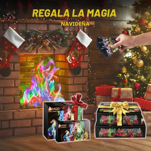 Miniatura 5 de HGD (Paquete de 6) Paquetes de cambio de color de fuego de campamento mágico para fogata, chimenea interior/exterior, hoguera - llama mágica de arco