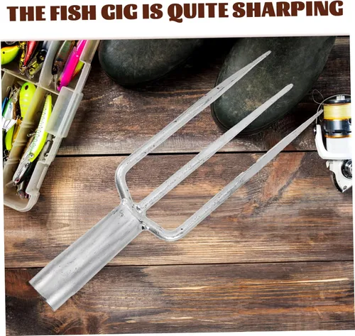 Miniatura 3 de Outanaya Herramienta de pesca de hierro Tenedor multiusos para pesca Jardinería Durable para deshierbar Diseño compacto