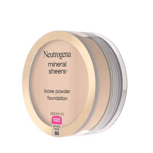 Miniatura 8 de Neutrogena Mineral Sheers - Base de maquillaje ligera en polvo suelto con vitaminas A, C y E, cobertura transparente a media, mejorador del tono