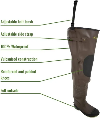 Miniatura 2 de FROGG TOGGS Botas de pesca clásicas de 2 caderas impermeables para hombre para pesca en fieltro o tacos