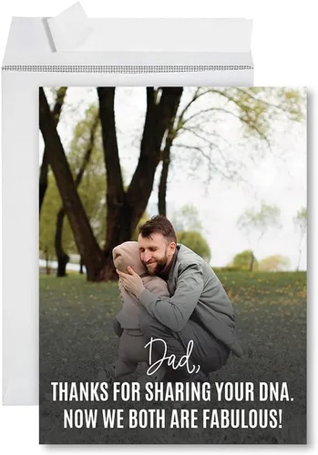 Miniatura 19 de Andaz Press Tarjeta divertida jumbo para el día del padre de 8.5 x 11 pulgadas con sobre, variedad de bromas de papá, regalo del día del padre