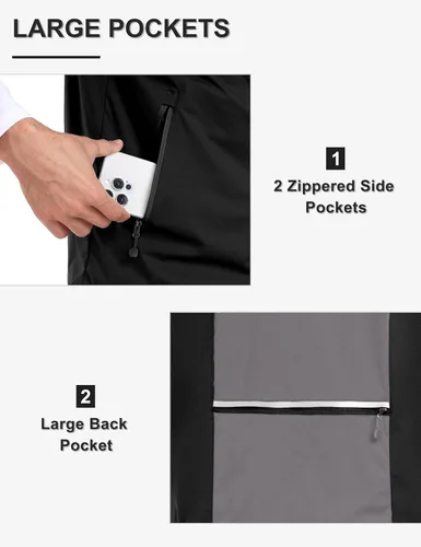 Miniatura 6 de Little Donkey Andy Chalecos ligeros Softshell para hombre, chaquetas de manga corta para golf, senderismo, correr