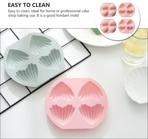 Miniatura 3 de 4 moldes de silicona para dulces, moldes para hornear en forma de corazón, 4 cavidades de silicona para tartas de chocolate, chocolate, día de San