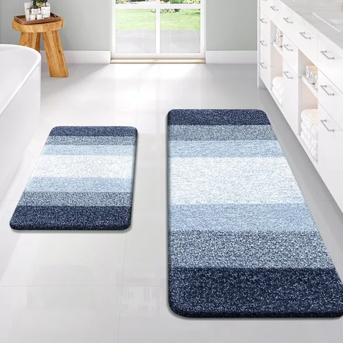 Miniatura 6 de OLANLY Alfombra de Baño 44x24 pulgadas, Alfombra de Baño de Microfibra Extra Suave y Absorbente, Corredor de Alfombra de Baño Antideslizante