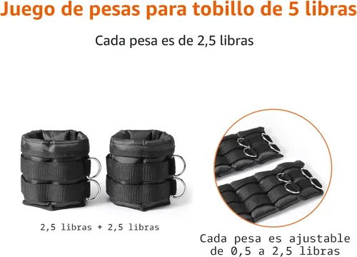 Miniatura 2 de Amazon Basics Pesas de tobillo ajustables