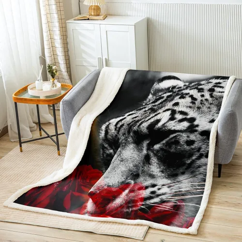 Miniatura 13 de Erosebridal Manta de vellón con diseño de caballo para niñas, niños y parejas, 40 x 50 pulgadas, diseño de animales salvajes, acuarela, 3D