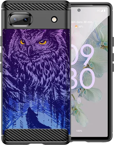 Miniatura 14 de CasesOnDeck Black TPU Case Compatible with Google Pixel 6A (2022) / Pixel 6A Case Slim Minimalistic Flexible Textured Cover -Bass Fishing