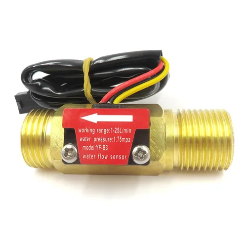 Miniatura 7 de Sensor de flujo de agua de rosca macho G1/2 pulgadas, interruptor de latón, efecto Hall, medidor de flujo líquido, contador BSP con sensor
