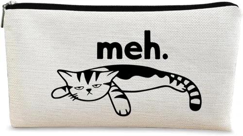 Miniatura 27 de Regalos de Gatos - Pequeña bolsa de maquillaje, bolsa de cosméticos para amantes de los gatos, bolsa de maquillaje para adolescentes y mujeres, cat 1