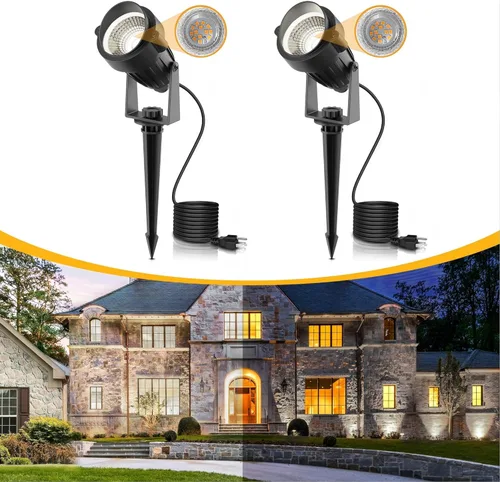 Miniatura 17 de L LOHAS LED Foco Navideño para Exterior, Luces Rojas para Patio, Encendido/Apagado Automático 5W 120V Iluminación de Paisaje para Casa