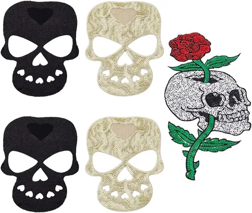 Miniatura 11 de INFUNLY 8 estilos de parches de lentejuelas de mal de ojo, apliques para planchar con purpurina bordada, parches de reparación de ojos bohemios