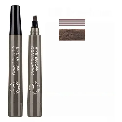 Miniatura 6 de Lápiz profesional para cejas, impermeable, fácil y fácil de moldear cejas, de larga duración, lápiz de cejas (rojo-marrón)