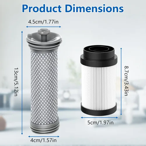 Miniatura 7 de Paquete de 4 piezas de repuesto de filtros para aspiradora Tineco Pure ONE S15/S15 Essentials/S15 Pet Ex, 2 prefiltros y 2 filtros HEPA