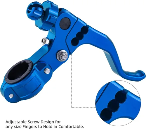 Miniatura 4 de Manillar de embrague universal de aleación de aluminio compatible con la mayoría de las motocicletas Dirt Bikes, 7/8 pulgadas, 0.866 in, color azul