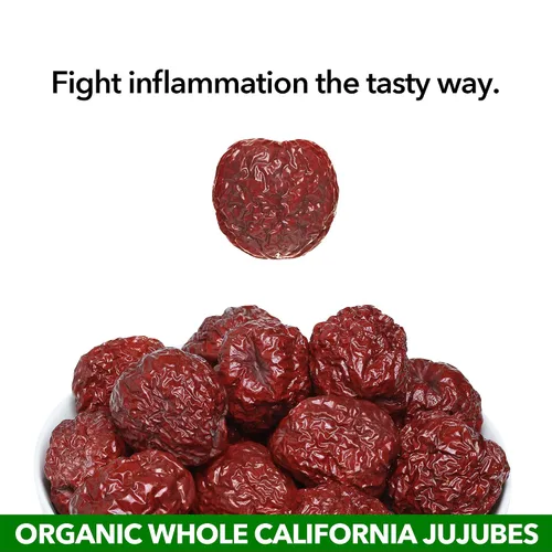 Miniatura 3 de JUJUME Dátiles rojos de azufaifos cultivados en California orgánicos USDA Clasificado individualmente 3 veces para control de calidad
