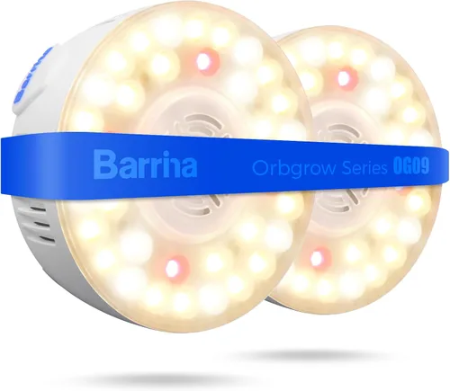 Miniatura 19 de Barrina Orbgrow OG09 Puck - Luz LED de crecimiento, 5000K 9W (equivalente a 135 vatios), luces de plantas para plantas de interior de espectro