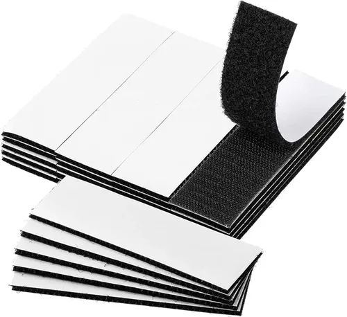 Miniatura 10 de BRAVESHINE Cinta de velcro de 1.2 x 4 pulgadas con adhesivo de doble cara – 16 juegos de tiras de gancho de fijación pesada para organización