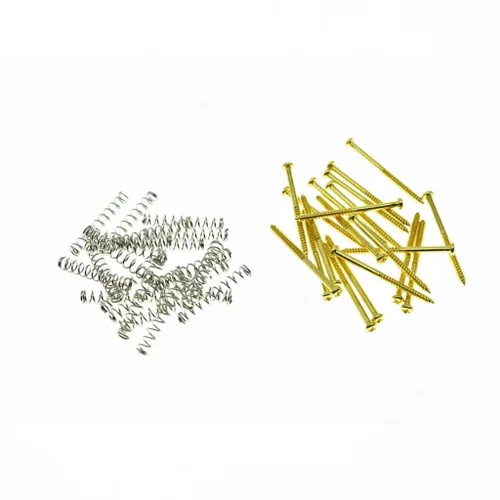 Miniatura 10 de KAISH Paquete de 20 tornillos y resortes de montaje de guitarra bajo para pastillas de barra de jabón Precision P o J Bass y P90 - Negro