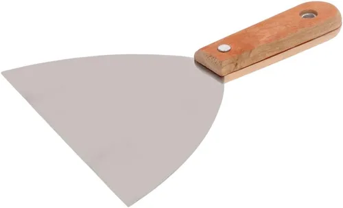 Miniatura 4 de Bettomshin 1 espátula de masilla, cuchillo de acero al carbono de 6 pulgadas con mango de madera, juego de herramientas para masilla, raspador