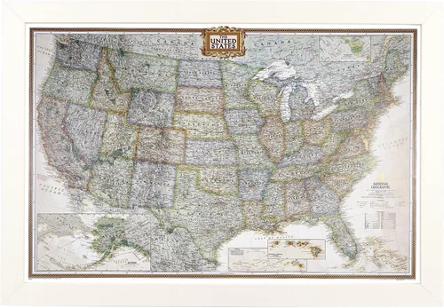 Miniatura 21 de Push Pin Travel Maps - Executive US - Mapa de pines enmarcado con marco negro para rastrear tus viajes - 27.5 x 39.5 pulgadas - 8 opciones de marco