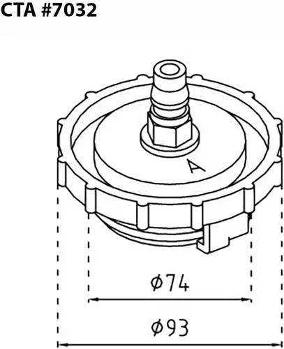 Miniatura 5 de CTA Tools Adaptador de cilindro maestro 7032 – Inserto macho interno de 2.913 in, diámetro exterior de 3.661 in, accesorio Nitto de 1/2 pulgada