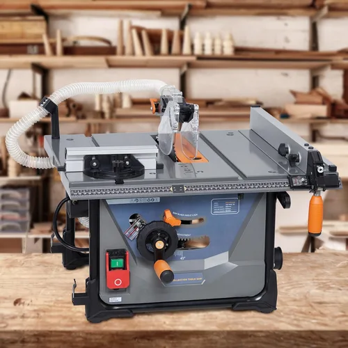 Miniatura 7 de Sierra de mesa para lugar de trabajo, sierra de mesa de 98% de tasa de aspiración de 8.5 pulgadas, velocidad de corte de hasta 5000 RPM, 2000 W