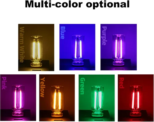 Miniatura 2 de Luz nocturna USB retro con control táctil, luces de ajuste táctil, luz nocturna USB automática enchufable, mini bombilla LED para automóvil, Blanco