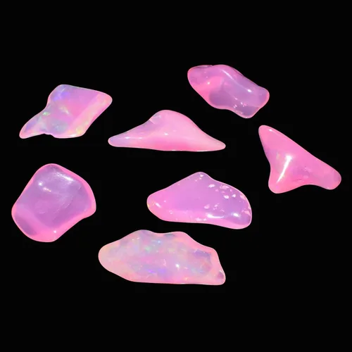 Miniatura 2 de 7 piezas de piedras preciosas naturales de ópalo etíope rosa orgánico, cristal curativo de chakras, cristales ásperos y piedras preciosas piedra