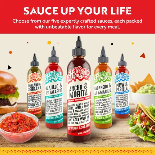 Miniatura 5 de Humble House - Salsa picante de chiles Ancho & Morita, baja en calorías y sodio, condimentos veganos para alitas de pollo, filetes, tacos