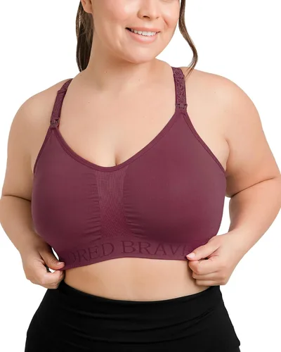Kindred Bravely Sublime Busty - Brasier deportivo de lactancia y maternidad de bajo impacto para F, G, H, I Cup (terracota ombrado)