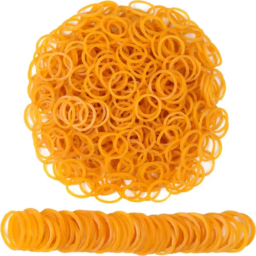 Miniatura 4 de AMUU Bandas de goma 1200 piezas pequeñas negras pequeñas bandas elásticas suaves para trenzas de 0.63 pulgadas de diámetro, bandas de goma