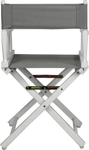 Miniatura 4 de Casual Home - Silla de director de 18.0 in, marco blanco con lona gris