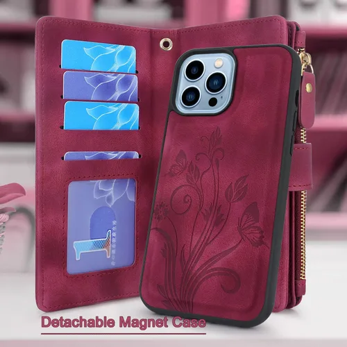 Miniatura 2 de Funda compatible con iPhone 13 Pro Max de 6.7 pulgadas 2021 [ranuras para tarjetas] Soporte para dinero en efectivo para tarjetas de identificación