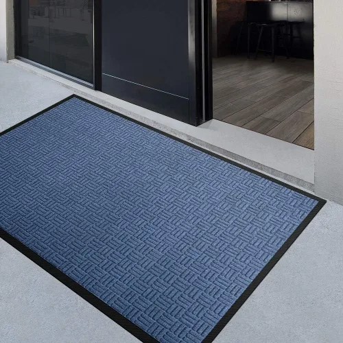 Miniatura 9 de Mibao Tapete para puerta delantera, resistente y duradero, tapete de bienvenida para interiores y exteriores, atrapador de suciedad, impermeable