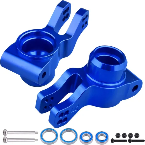 Miniatura 8 de Bujes traseros de aluminio dirección nudillos para Arrma 1/8 Kraton/Outcast/Notorious 6S BLX actualiza piezas, reemplazar AR330404 (azul marino)