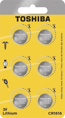 Miniatura 13 de Toshiba Batería CR1616 3V Litio Moneda Celda (10 Baterías)
