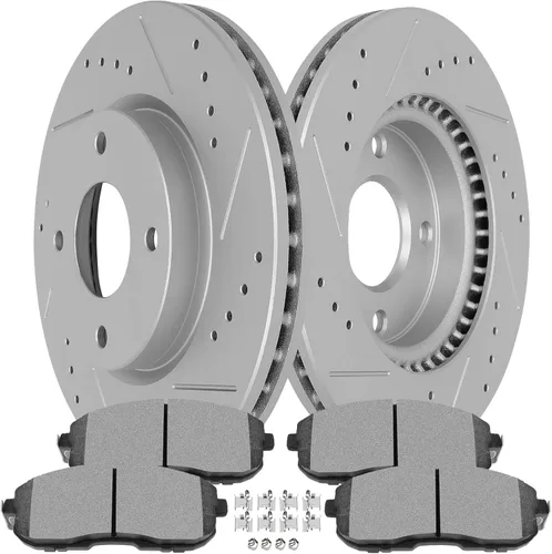 Miniatura 20 de SCITOO Brake Kits For Jeep For Cherokee 1999-2001,For TJ 1999-2006,For Jeep For Wrangler 2000-2006 Front Drilled & Slotted Disc Brakes Rotors and