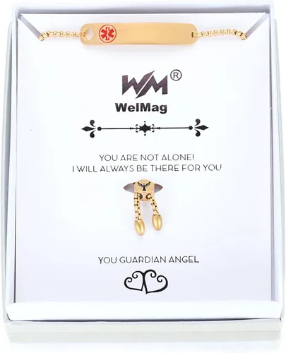 Miniatura 6 de WelMag Pulsera ajustable de alerta médica para mujer, grabado gratuito
