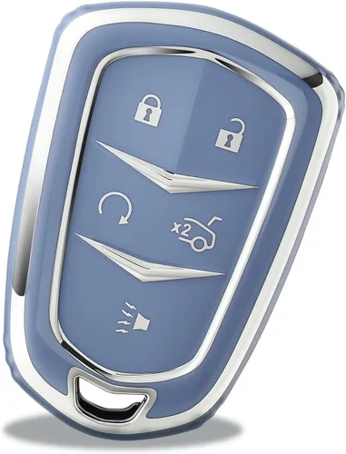 Miniatura 9 de OFFWEGO - Funda para llavero Cadillac, para Cadillac Escalade CTS SRX CT4 CT5 CT6 XTS XT4 XT5 XT6 ATSL SLS STS Funda para llavero inteligente