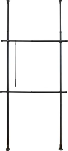 Miniatura 13 de WENKO Perchero de acero ajustable, blanco, 64.6-84.7 x 65-118.1 x 15